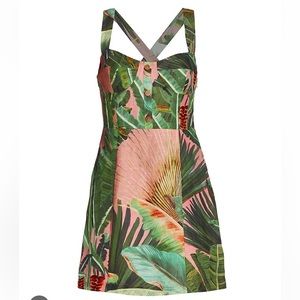 Farm Rio NWT Amazonia Pink Mini Dress (Size Small)